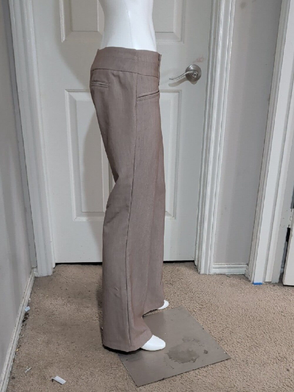 Joe B. Women’s Taupe Dress Trousers with Button Waist Detail size 7