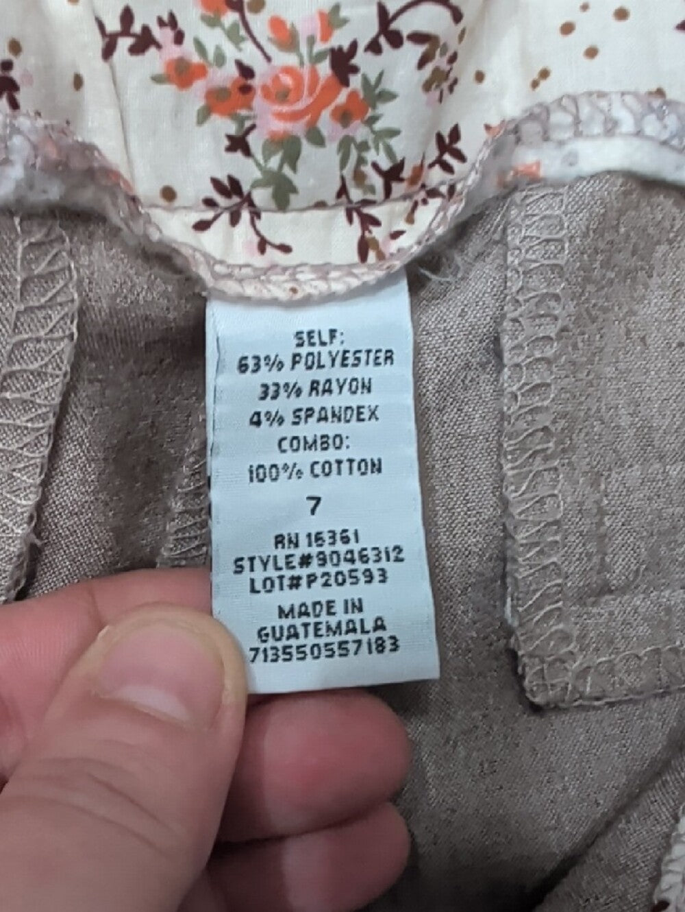 Joe B. Women’s Taupe Dress Trousers with Button Waist Detail size 7