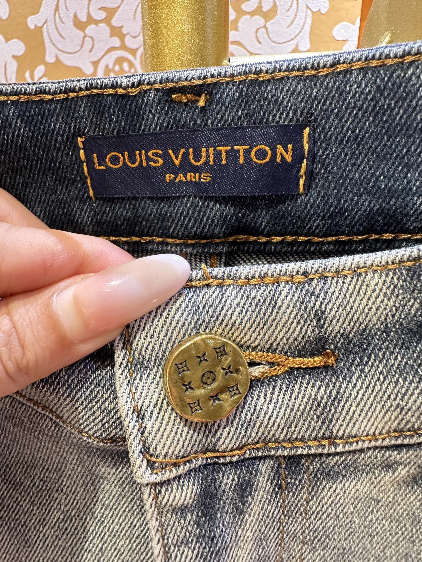 LV Embroidered Denim Jeans